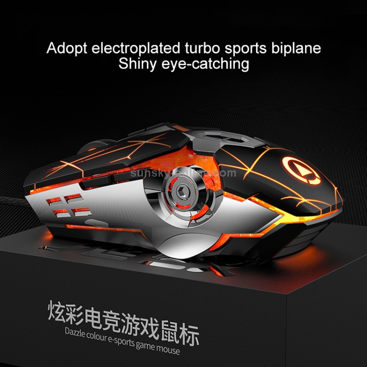 Yindiao 3200DPI 4-Modos Ajustable 7-Keys RGB Light Wired Gaming Mouse, Estilo: Versión de audio (Blanco) - 4