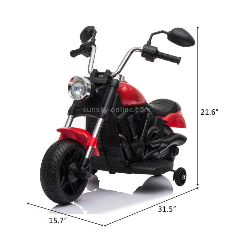 6V 3 Wheel Kids Motorcycle-Red