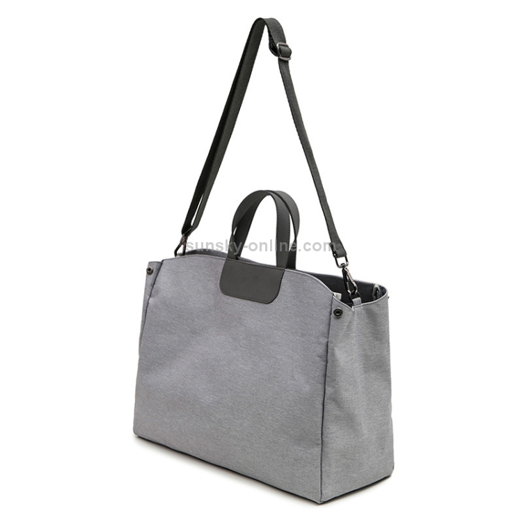 Bolso Oxford de tela con hebilla magnética, un hombro, bolso para  computadora portátil, bolso para archivos, adecuado para computadora  portátil Tamaño: 13.3-14 pulgadas (gris)