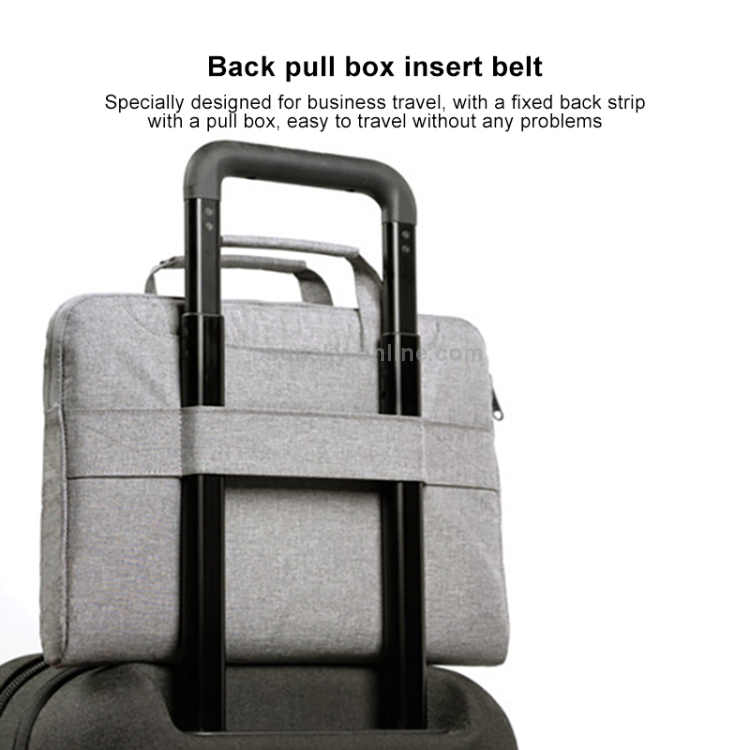 SUNSKY - POFOKO A520 Series Bolso multifuncional para computadora portátil  de 13,3 pulgadas con cinturón para maleta con ruedas (negro)
