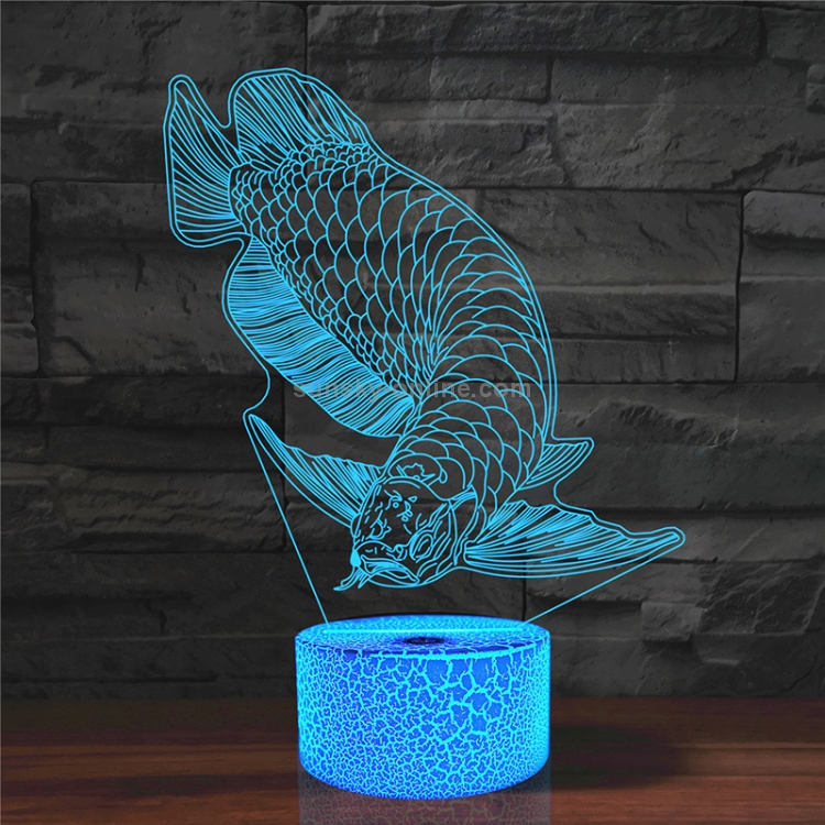 Koi Carp Fish Fishing Personalised Gift Colour Changing Led Lamp Night Light