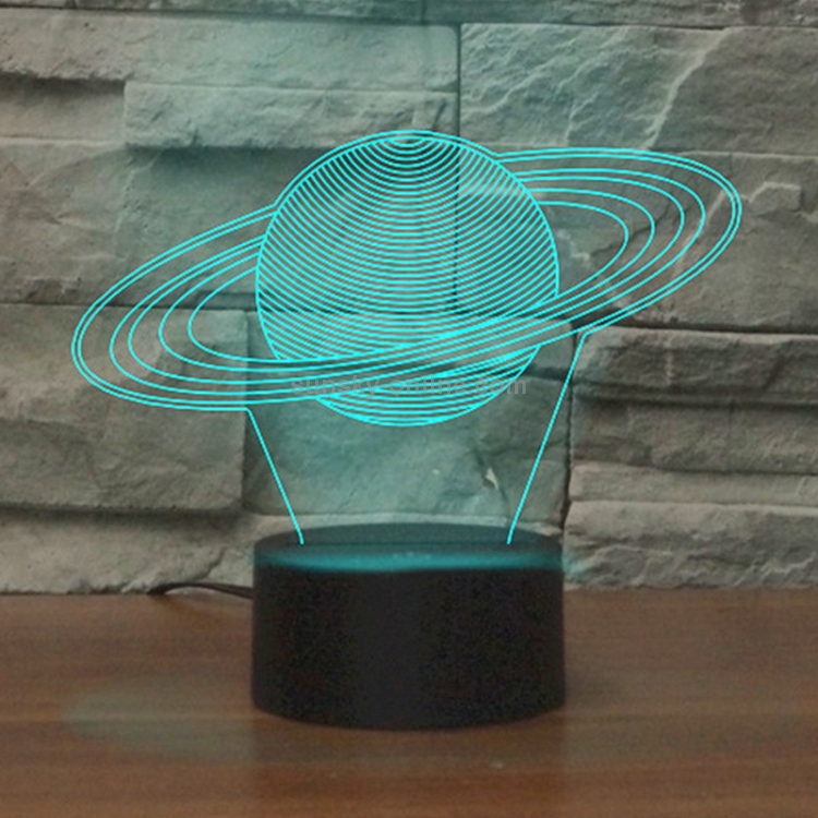 Lámpara de mesa de luz LED colorida de visión 3D con forma de astronauta,  versión USB y de batería