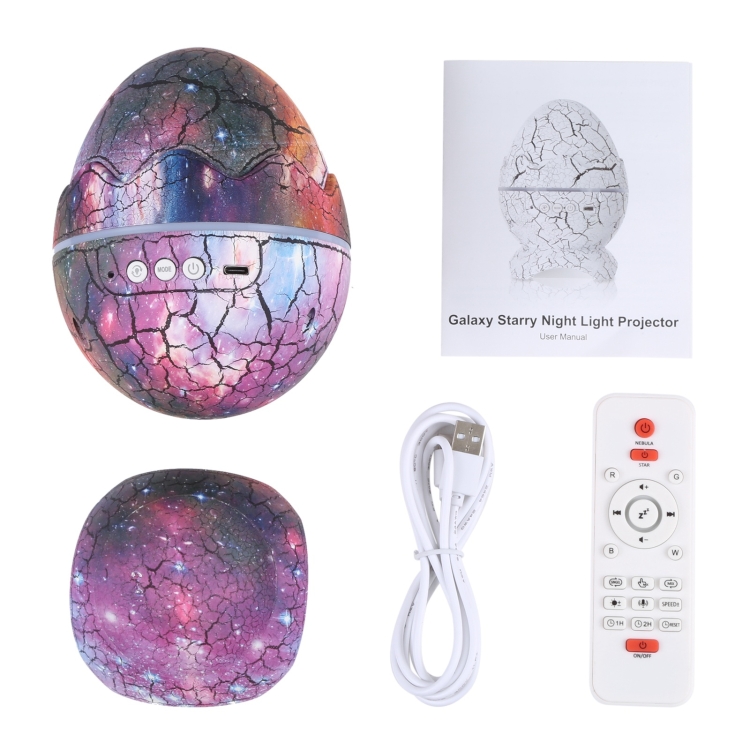 6W Cracked Egg-shaped Remote Control LED Starry Sky Projection Lamp - 4