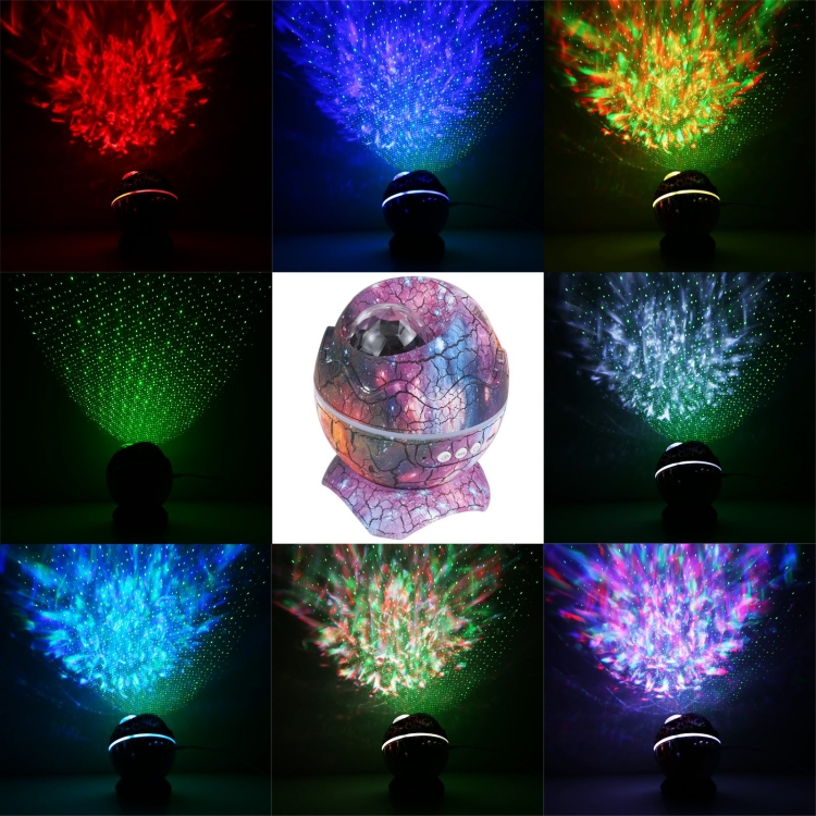 6W Cracked Egg-shaped Remote Control LED Starry Sky Projection Lamp - 6