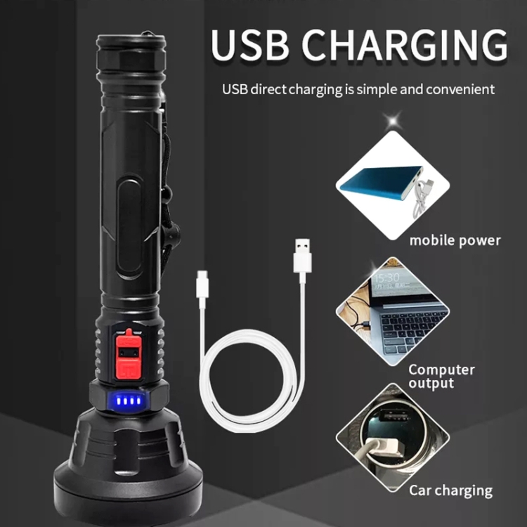 L-826 Mini torcia LED portatile ricaricabile USB a nucleo singolo