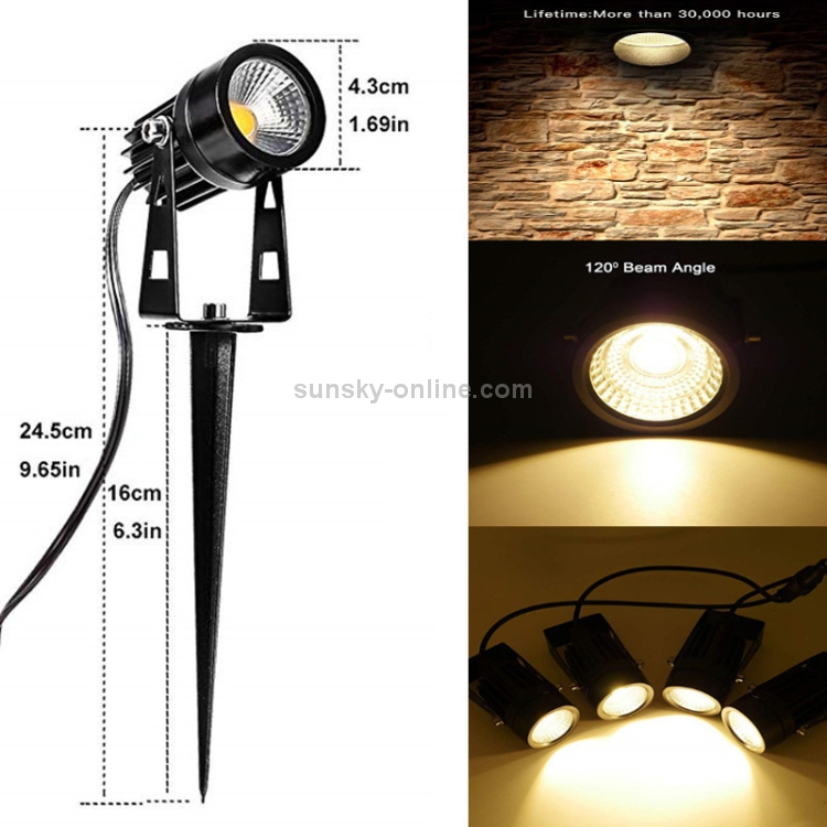 Led 5w 85 265v Cob 잔디 Llamp 43mm 야외 방수 정원 풍경 조명 트리 조명 따뜻한 흰색