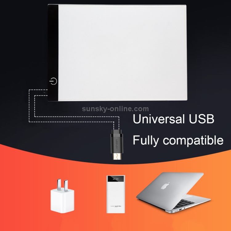 Ultrafino tamaño A4 portátil USB LED Artcraft Tracing Light Box Tablero de copia Control de brillo para artistas Dibujar Bocetos Animación y visualización de rayos X - 4