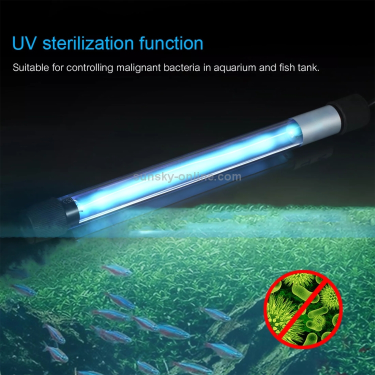 Luz de desinfección de lámpara germicida ultravioleta UV-003 3W para acuario, enchufe de la UE - 4