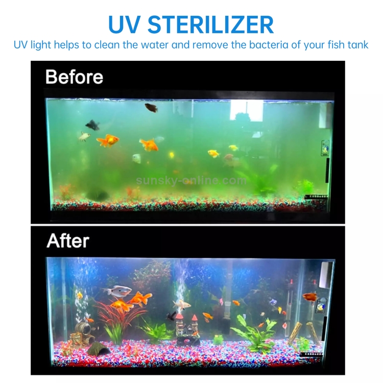 Luz de desinfección de lámpara germicida ultravioleta UV-003 3W para acuario, enchufe de la UE - 6