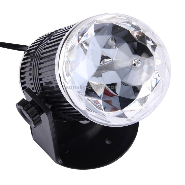 ZQMQD-001 6 LED Luce rotante colorata per atmosfera con sfera magica, spec:  oro + supporto