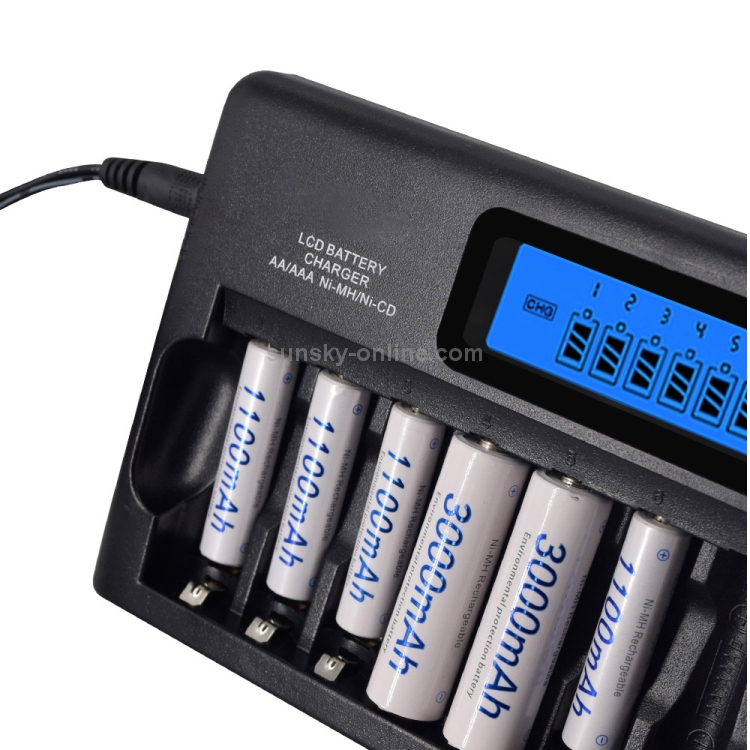 PALO 1.2V AA & AAA Ni-MH piles rechargeables 3000mAh & 1100mAh 2A 3A  batterie + 12 emplacements LCD USB 1.2V AA AAA NIMH NI-CD chargeur de  batterie