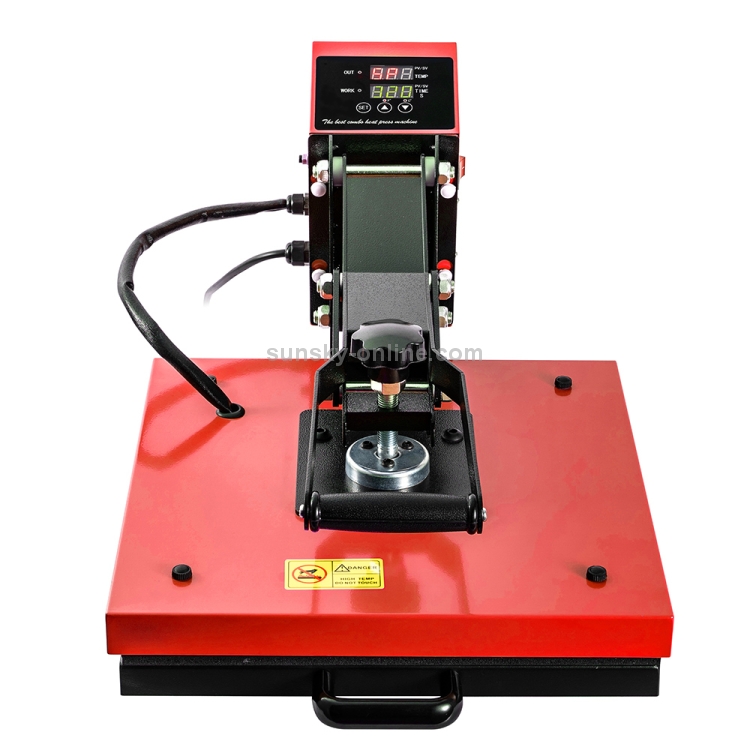 US Warehouse] Full Digital Display T-shirt Printing Machine Heat Press  Machine, Size: 15 x 15 inch(Red)
