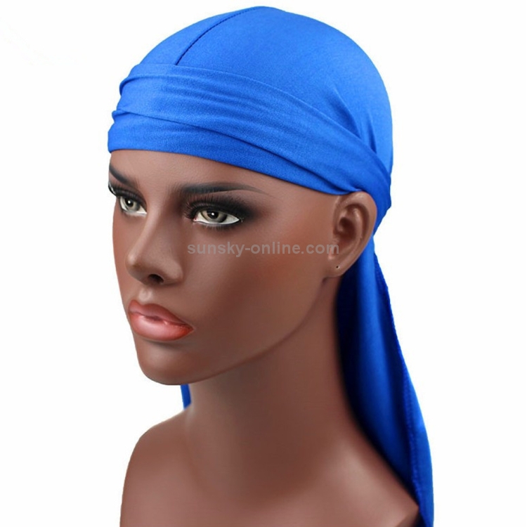Hombre Street Basketball Pañuelo Hip Hop Elástico Sombrero de cola larga  (Azul zafiro)