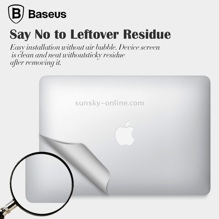3 PCS Baseus for Macbook Air 13 inch 4H Surface Hardness Anti-scratch Screen Protector Packages Protective Film Cover Kit(1 x 3M Upper Film + 1 x 3M Lower Film + 1 x PET Whole Film)(Silver) 3 PCS Baseus for Macbook Air 13 inch 4H Surface Hardness Anti-scratch Screen Protector Packages Protective Film Cover Kit(1 x 3M Upper Film + 1 x 3M Lower Film + 1 x PET Whole Film)(Silver)