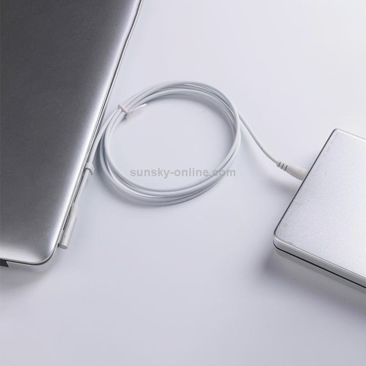 1.6m 5 Pin L-tip MagSafe 1 Male to 5.5 x 2.1mm Male Power Adapter Cable for Laptop Notebook