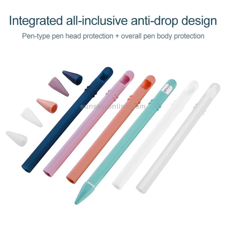 FE5 Split Stylus Pen Silicone Protective Cover for Apple Pencil 2 (Transparent) FE5 Split Stylus Pen Silicone Protective Cover for Apple Pencil 2 (Transparent)