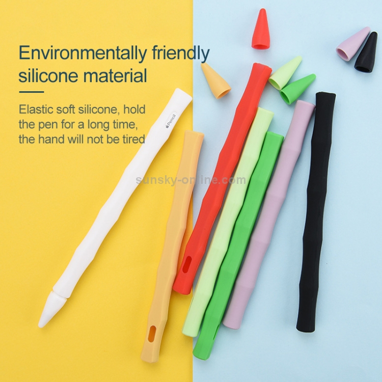 BG5 Wavy Split Stylus Pen Silicone Protective Cover for Apple Pencil 2(Yellow) BG5 Wavy Split Stylus Pen Silicone Protective Cover for Apple Pencil 2(Yellow)