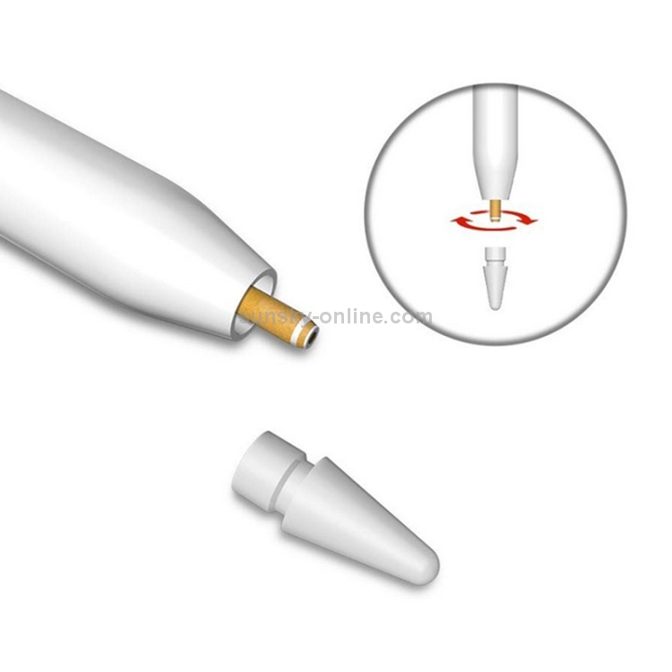 Puntas de lápiz de repuesto para Apple Pencil 1/2 (blanco) - B3