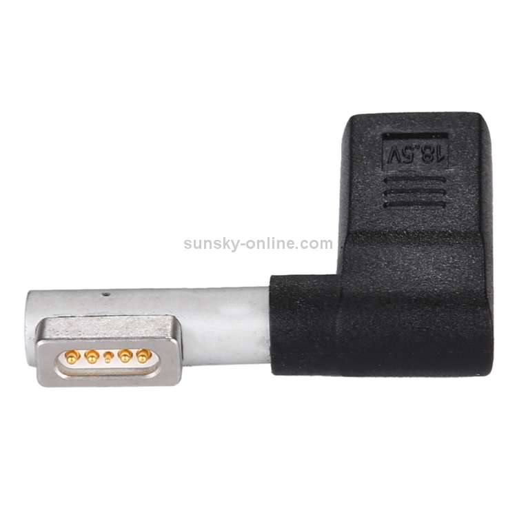 USB-C / Type-C Female to 5 Pin MagSafe 1 (L-Shaped) Male Charge Adapter (Black) USB-C / Type-C Female to 5 Pin MagSafe 1 (L-Shaped) Male Charge Adapter (Black)