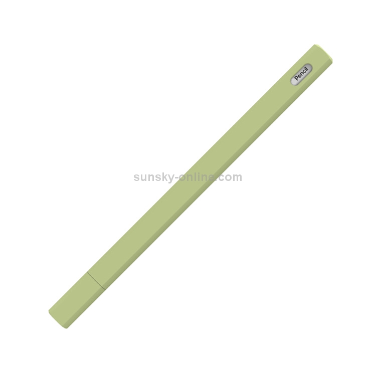 LOVE MEI para Apple Pencil 2 Forma de triángulo Stylus Pen Funda protectora de silicona (Verde) - 1