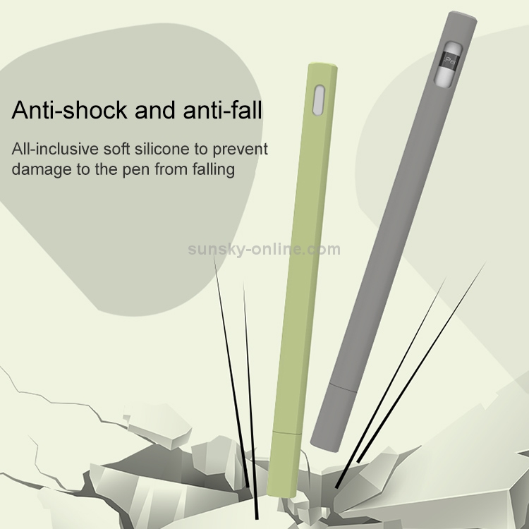LOVE MEI para Apple Pencil 2 Forma de triángulo Stylus Pen Funda protectora de silicona (Verde) - 7