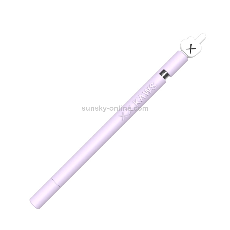 LOVE MEI para Apple Pencil 1 forma de dedo medio Stylus Pen Funda protectora de silicona (púrpura) - 1