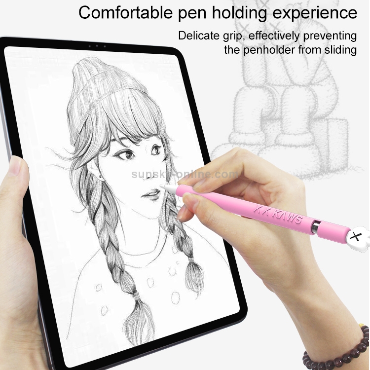 LOVE MEI para Apple Pencil 1 forma de dedo medio Stylus Pen Funda protectora de silicona (púrpura) - 6