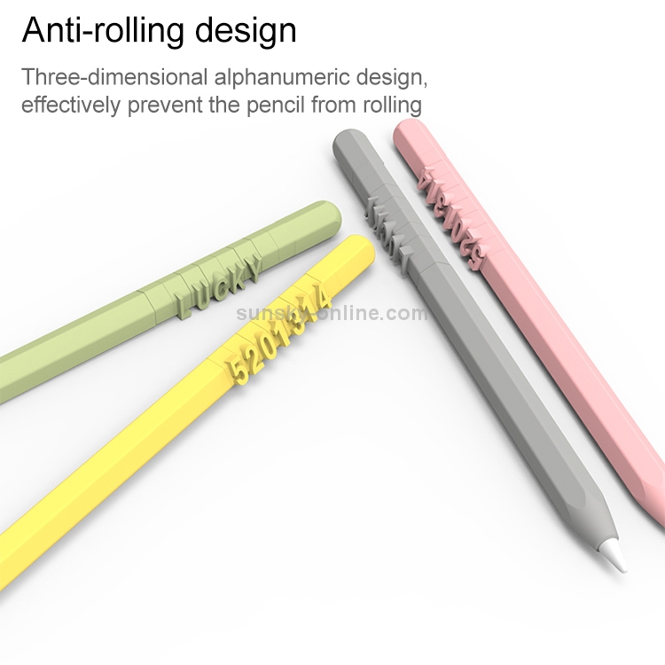LOVE MEI For Apple Pencil 2 Number Letter Design Stylus Pen Silicone Protective Case Cover (Yellow) LOVE MEI For Apple Pencil 2 Number Letter Design Stylus Pen Silicone Protective Case Cover (Yellow)