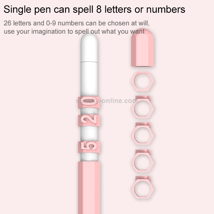 LOVE MEI For Apple Pencil 2 Number Letter Design Stylus Pen Silicone Protective Case Cover (Yellow) LOVE MEI For Apple Pencil 2 Number Letter Design Stylus Pen Silicone Protective Case Cover (Yellow)