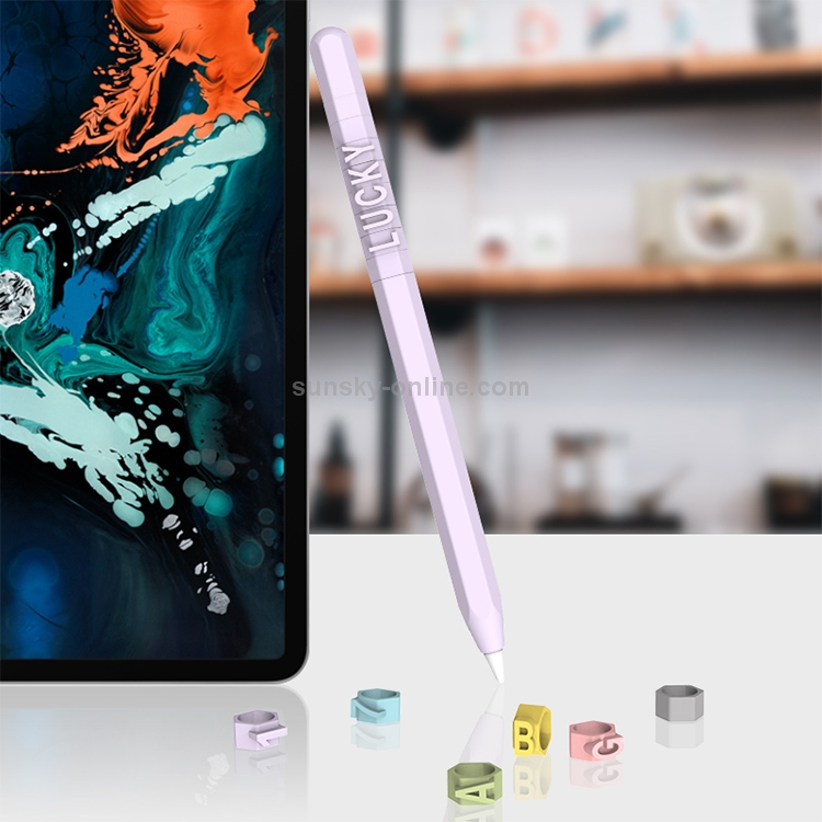 LOVE MEI For Apple Pencil 2 Number Letter Design Stylus Pen Silicone Protective Case Cover (Yellow) LOVE MEI For Apple Pencil 2 Number Letter Design Stylus Pen Silicone Protective Case Cover (Yellow)