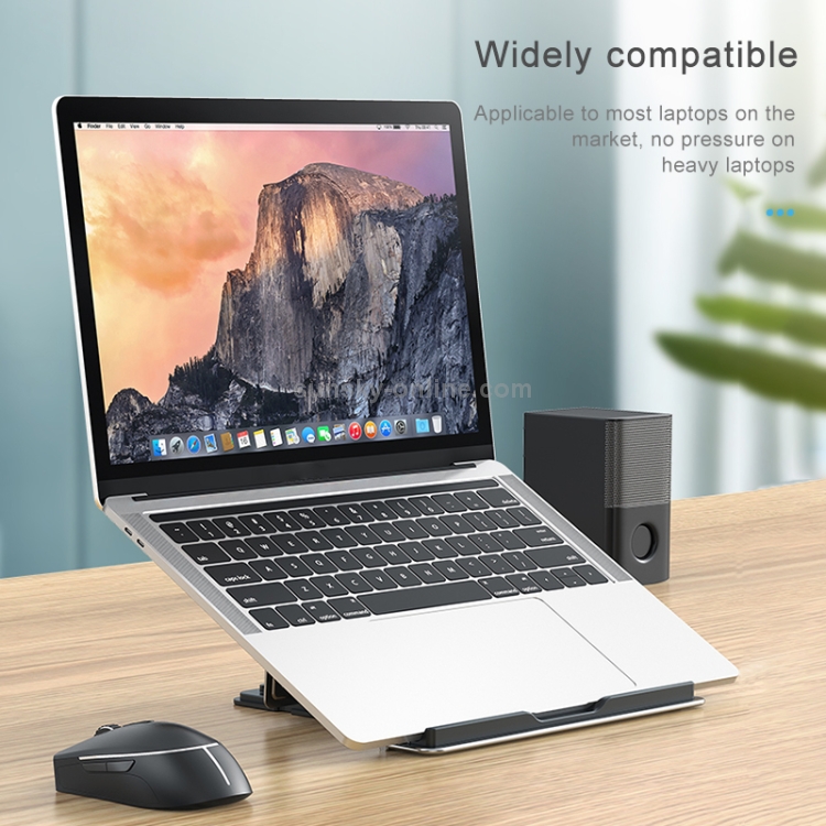 CCT8 Portable Adjustable Aluminum Alloy Desktop Holder Bracket for Laptop Notebook (Grey)