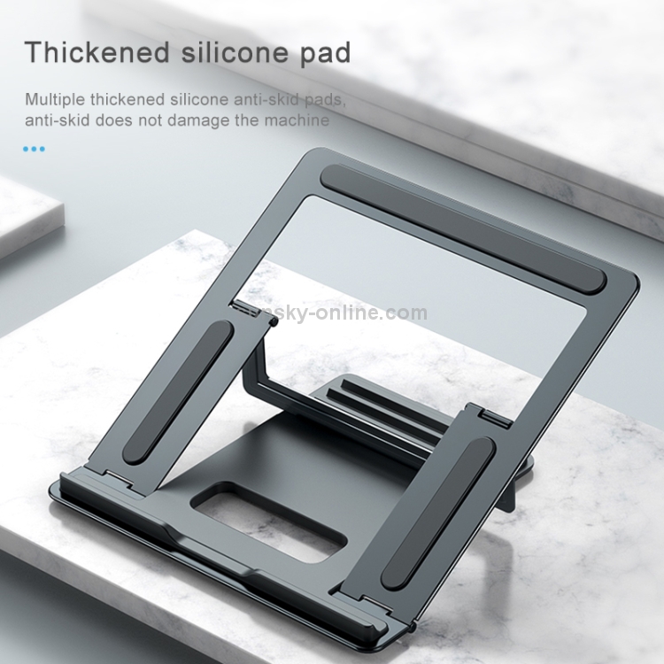 CCT8 Portable Adjustable Aluminum Alloy Desktop Holder Bracket for Laptop Notebook (Grey)