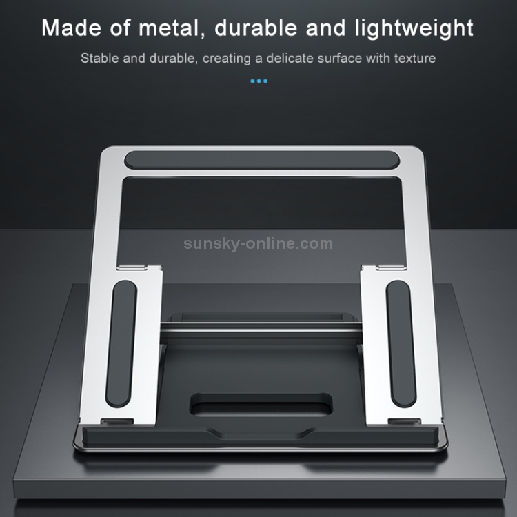 CCT8 Portable Adjustable Aluminum Alloy Desktop Holder Bracket for Laptop Notebook (Grey)