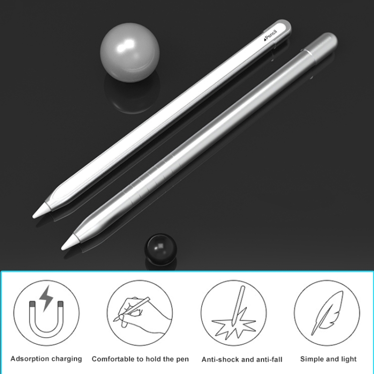 Metal Matte Non-slip Stylus Pen Protective Case for Apple Pencil 2 (Black) Metal Matte Non-slip Stylus Pen Protective Case for Apple Pencil 2 (Black)