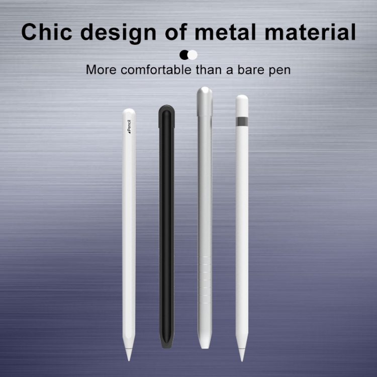 Metal Matte Non-slip Stylus Pen Protective Case for Apple Pencil 2 (Black) Metal Matte Non-slip Stylus Pen Protective Case for Apple Pencil 2 (Black)