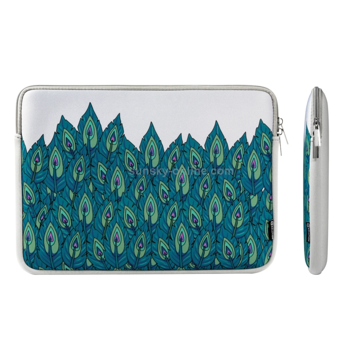 2 in 1 Green Leaf Pattern Neoprene Laptop Handbag Letter Bag for MacBook 13.3 inch 2 in 1 Green Leaf Pattern Neoprene Laptop Handbag Letter Bag for MacBook 13.3 inch