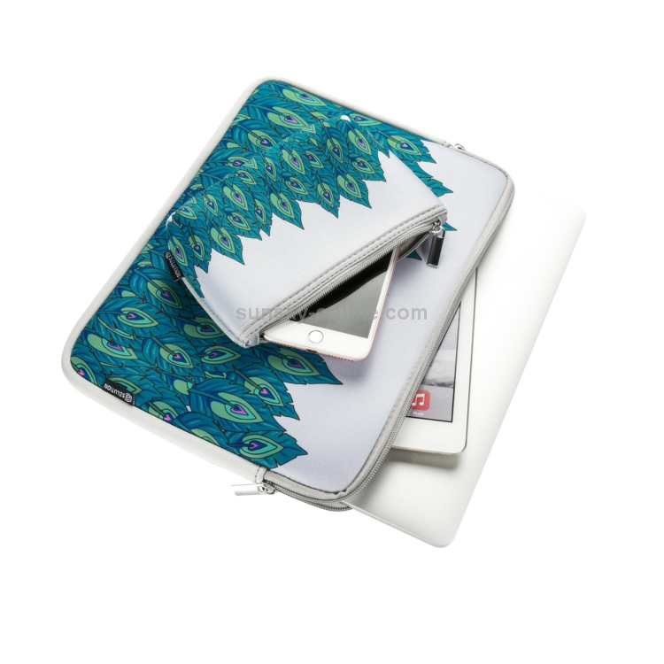 2 in 1 Green Leaf Pattern Neoprene Laptop Handbag Letter Bag for MacBook 13.3 inch 2 in 1 Green Leaf Pattern Neoprene Laptop Handbag Letter Bag for MacBook 13.3 inch