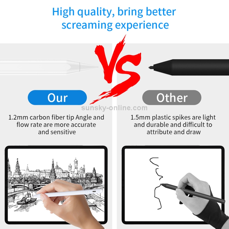 Pluma de lápiz táctil capacitiva de alta precisión mutural para iPad - 3