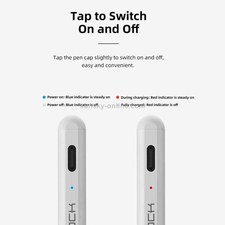 ROCK B02 Pro Active Magnetic Capacitive Stylus Pen (White) ROCK B02 Pro Active Magnetic Capacitive Stylus Pen (White)