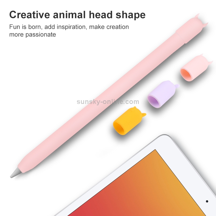 4 in 1 Stylus Pen Cartoon Animal Silicone Protective Case for Apple Pencil 1 (Pink) 4 in 1 Stylus Pen Cartoon Animal Silicone Protective Case for Apple Pencil 1 (Pink)