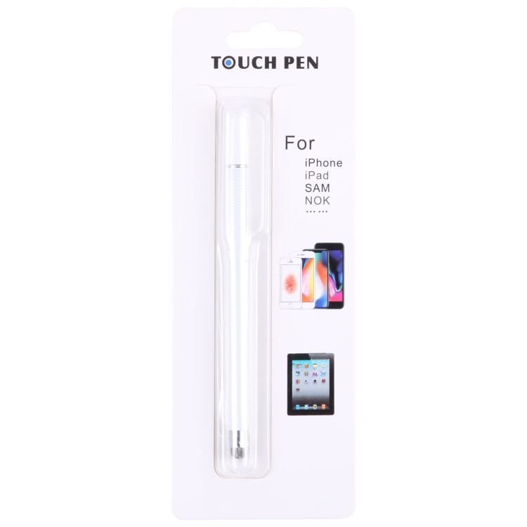 361 2 en 1 Disco de silicona universal NIB lápiz lápiz con teléfono móvil escriba pluma y gorra magnética (blanco) - 3