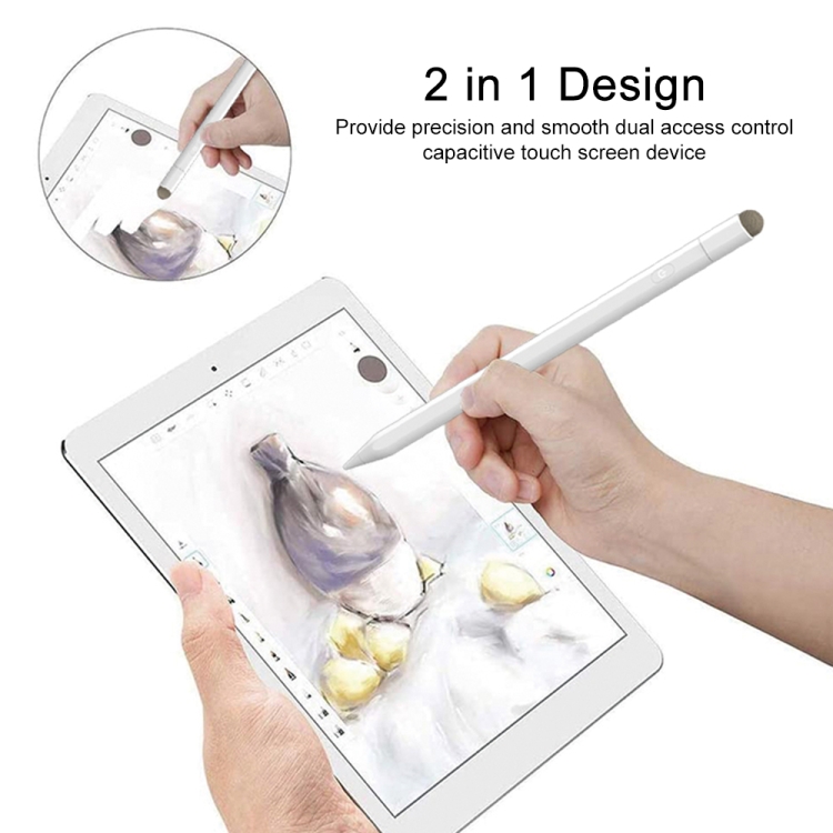 P4 Pro Aluminum Alloy Active Capacitive Stylus Pen(White) P4 Pro Aluminum Alloy Active Capacitive Stylus Pen(White)