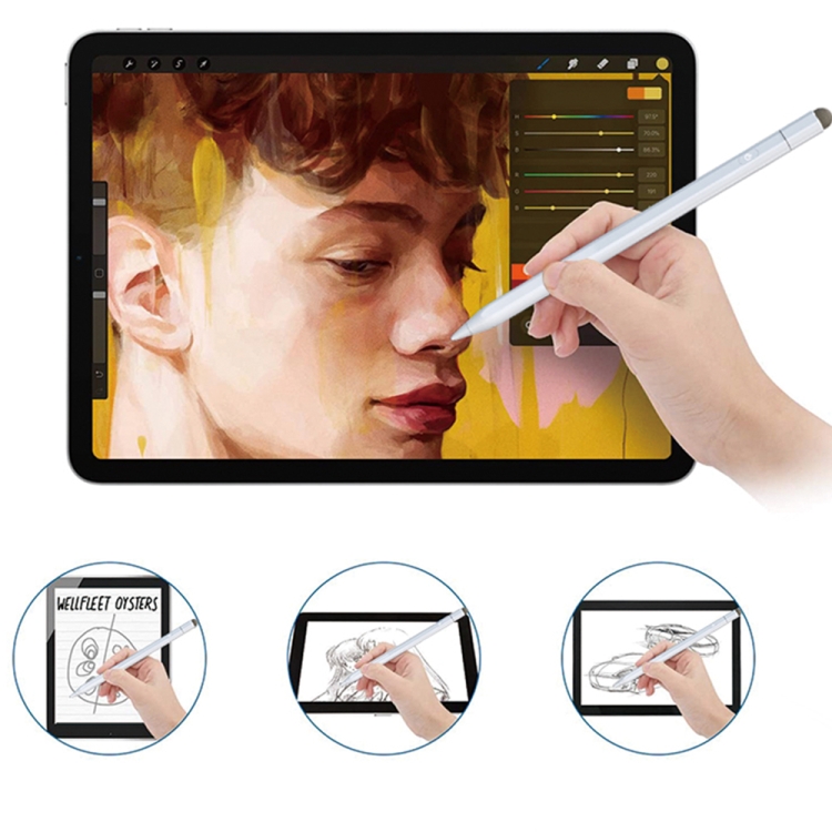 P4 Pro Aluminum Alloy Active Capacitive Stylus Pen(White) P4 Pro Aluminum Alloy Active Capacitive Stylus Pen(White)