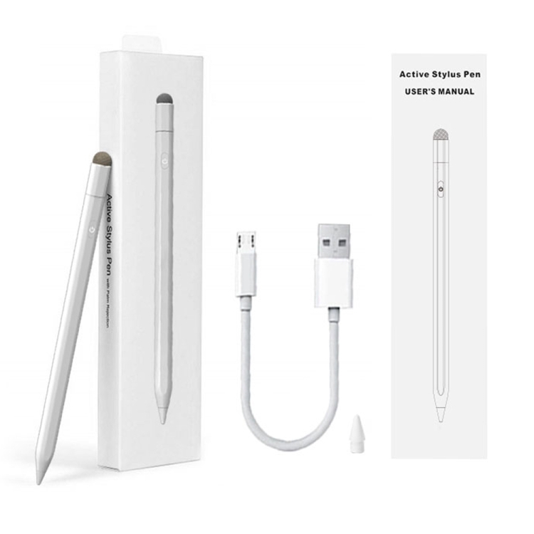P4 Pro Aluminum Alloy Active Capacitive Stylus Pen(White) P4 Pro Aluminum Alloy Active Capacitive Stylus Pen(White)