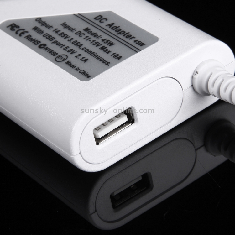 45W 14.85V 3.05A 5 Pin T Style MagSafe 2 Car Charger with 1 USB Port for Apple Macbook A1466 / A1436 / A1465 / A1435 / MD224 / MD231 / MD761 / MD711, Length: 1.7m(White) 45W 14.85V 3.05A 5 Pin T Style MagSafe 2 Car Charger with 1 USB Port for Apple Macbook A1466 / A1436 / A1465 / A1435 / MD224 / MD231 / MD761 / MD711, Length: 1.7m(White)