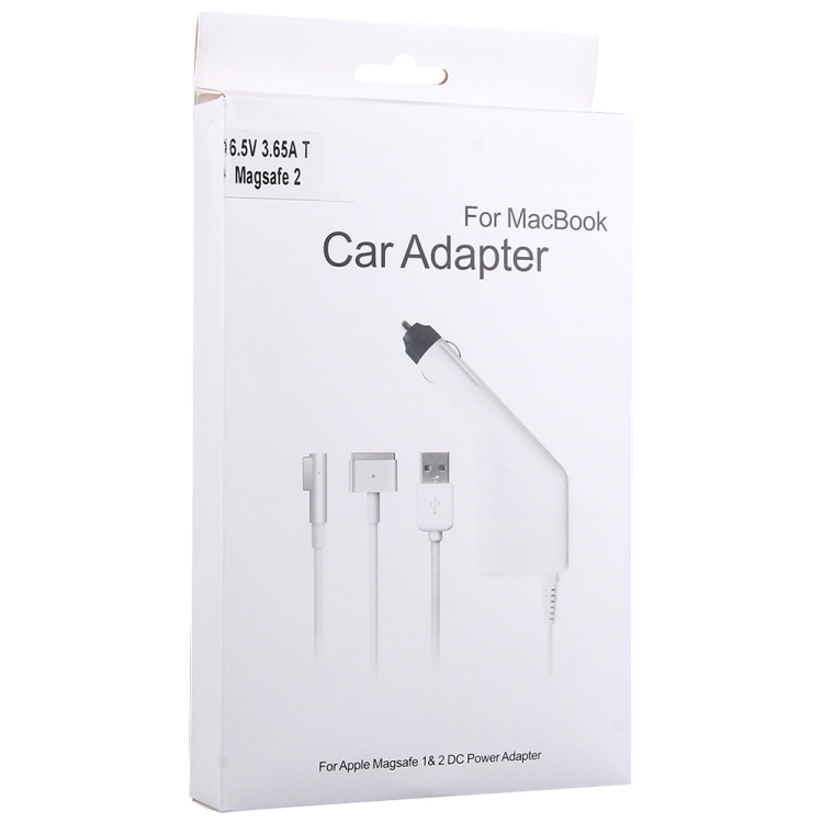 [US Warehouse] 60W 16.5V 3.65A 5 Pin T Style MagSafe 2 Car Charger with 1 USB Port for Apple Macbook A1465 / A1502 / A1435 / MD212 / MD2123 / MD662, Length: 1.7m