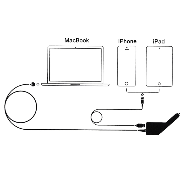 [US Warehouse] 60W 16.5V 3.65A 5 Pin T Style MagSafe 2 Car Charger with 1 USB Port for Apple Macbook A1465 / A1502 / A1435 / MD212 / MD2123 / MD662, Length: 1.7m