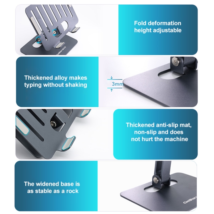 CoolStart Small Dynamo Aluminum Tablet Stand (Silver) CoolStart Small Dynamo Aluminum Tablet Stand (Silver)