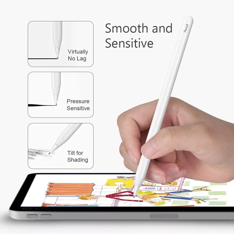 M3 Long Metal Pen Tip for Apple Pencil 1 / 2(White) M3 Long Metal Pen Tip for Apple Pencil 1 / 2(White)