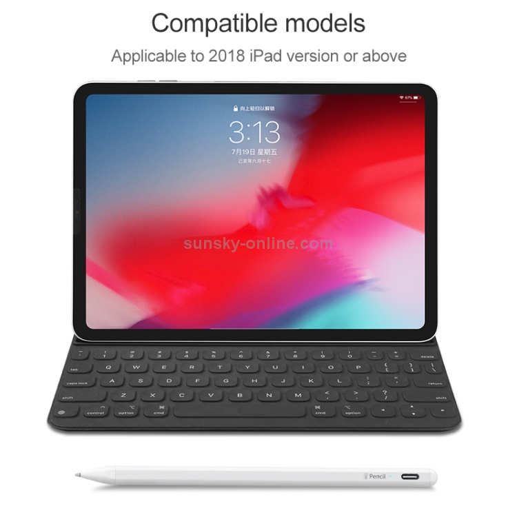 WIWU Pencil X For iPad 2018 or 2019 above Version Tablet PC Magnetic Adsorption Anti-mistouch Capacitive Stylus WIWU Pencil X For iPad 2018 or 2019 above Version Tablet PC Magnetic Adsorption Anti-mistouch Capacitive Stylus